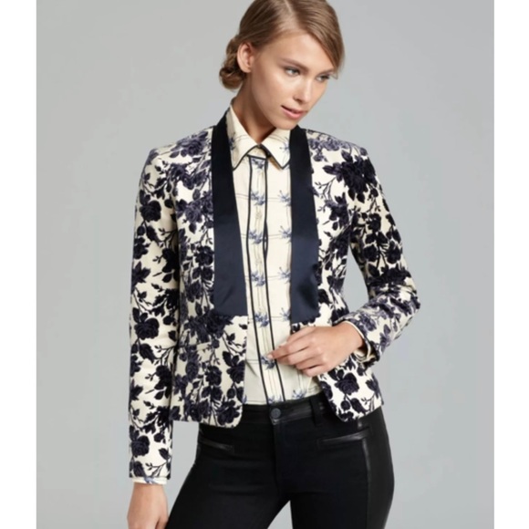 Tory Burch Jackets & Blazers - Tory Burch Dayton Flocked Floral Velvet Blazer